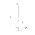 Czarna lampa natynkowa, spot, tuba z regulowaną końcówką 36,5cm ELARIS BLACK M  1*GU10 MINI MR11 11255 TK Lighting