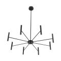 Minimalistyczny, czarny żyrandol do nowoczesnego salonu 8-ramienny 40W LED NIVA BLACK 18224 TK Lighting