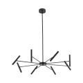 Minimalistyczny, czarny żyrandol do nowoczesnego salonu 8-ramienny 40W LED NIVA BLACK 18224 TK Lighting