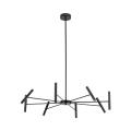 Minimalistyczny, czarny żyrandol do nowoczesnego salonu 8-ramienny 40W LED NIVA BLACK 18224 TK Lighting