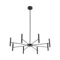 Minimalistyczny, czarny żyrandol do nowoczesnego salonu 8-ramienny 40W LED NIVA BLACK 18224 TK Lighting