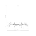 Minimalistyczny, czarny żyrandol do nowoczesnego salonu 8-ramienny 40W LED NIVA BLACK 18224 TK Lighting