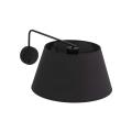 Elegancki czarny kinkiet z włącznikiem na rozecie do sypialni, salonu FORMO BLACK 1*E27 11343 TK Lighting