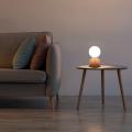 Pomarańczowo-biała lampka nocna, stołowa ze szklanym kloszem MIKI SALMON 1*G9 11388 TK Lighting