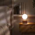 Pomarańczowo-biała lampka nocna, stołowa ze szklanym kloszem MIKI SALMON 1*G9 11388 TK Lighting