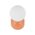 Pomarańczowo-biała lampka nocna, stołowa ze szklanym kloszem MIKI SALMON 1*G9 11388 TK Lighting