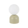 Lampka stołowa/nocna z zieloną podstawą i białym kloszem kulą do salonu MIKI PISTACIO 1*G9 11389 TK Lighting