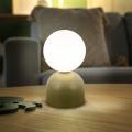 Lampka stołowa/nocna z zieloną podstawą i białym kloszem kulą do salonu MIKI PISTACIO 1*G9 11389 TK Lighting