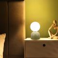 Lampka stołowa/nocna z zieloną podstawą i białym kloszem kulą do salonu MIKI PISTACIO 1*G9 11389 TK Lighting