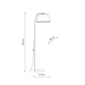 Klasyczna lampa podłogowa z lnianym abażurem 160cm FORMO SABIA 1*E27 16184 TK Lighting