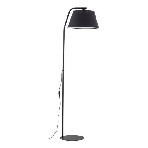 Podłogowa lampa stojąca czarna z abażurem do jadalni, salonu 1*E27 FORMO BLACK 1*E27 16185 TK Lighting