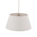 Minimalistyczna lampa wisząca do salonu, jasny lniany abażur i biała blenda FORMO SABIA LEN 1xE27 11317 TK Lighting