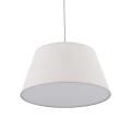 Minimalistyczna lampa wisząca do salonu, jasny lniany abażur i biała blenda FORMO SABIA LEN 1xE27 11317 TK Lighting