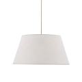 Minimalistyczna lampa wisząca do salonu, jasny lniany abażur i biała blenda FORMO SABIA LEN 1xE27 11317 TK Lighting