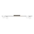 4-punktowa, nowoczesna lampa sufitowa, brązowa listwa + białe klosze kulki IMELO NEW BROWN 4xG9 11330 TK Lighting