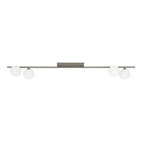 4-punktowa, nowoczesna lampa sufitowa, brązowa listwa + białe klosze kulki IMELO NEW BROWN 4xG9 11330 TK Lighting