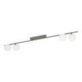 4-punktowa, nowoczesna lampa sufitowa, brązowa listwa + białe klosze kulki IMELO NEW BROWN 4xG9 11330 TK Lighting