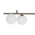 Brązowa listwa sufitowa z sześcioma kulistymi, białymi kloszami IMELO NEW BROWN 6xG9 11332 TK Lighting