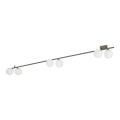 Brązowa listwa sufitowa z sześcioma kulistymi, białymi kloszami IMELO NEW BROWN 6xG9 11332 TK Lighting