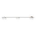 Brązowa listwa sufitowa z sześcioma kulistymi, białymi kloszami IMELO NEW BROWN 6xG9 11332 TK Lighting