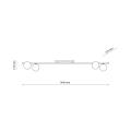 4-punktowa lampa sufitowa listwa w odcieniu kaszmiru, białe klosze kulki IMELO KASZMIR 4xG9 11331 TK Lighting