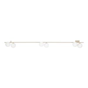 Długa listwa sufitowa 200cm z kulistymi kloszami do jadalni, salonu, kolor biało-kaszmirowy IMELO KASZMIR 6xG9 11333 TK Lighting