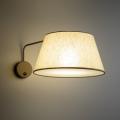 Elegancki kinkiet z włącznikiem i jasnym, lnianym abażurem do sypialni FORMO SABIA LEN 1xE27 11342 TK Lighting
