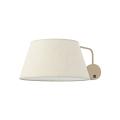 Elegancki kinkiet z włącznikiem i jasnym, lnianym abażurem do sypialni FORMO SABIA LEN 1xE27 11342 TK Lighting