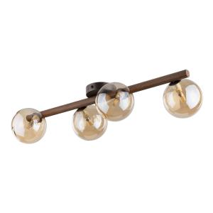 Drewniano-szklana lampa sufitowa w stylu skandynawskim, idealna do salonu ESTERA WOOD 4xG9 11094 TK Lighting