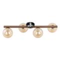 Drewniano-szklana lampa sufitowa w stylu skandynawskim, idealna do salonu ESTERA WOOD 4xG9 11094 TK Lighting
