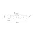 Drewniano-szklana lampa sufitowa w stylu skandynawskim, idealna do salonu ESTERA WOOD 4xG9 11094 TK Lighting