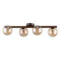 Drewniano-szklana lampa sufitowa w stylu skandynawskim, idealna do salonu ESTERA WOOD 4xG9 11094 TK Lighting