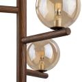 Lampa wisząca z drewnianymi elementami i szklanymi kloszami w kolorze bursztynowym do salonu ESTERA WOOD 3xG9 11095 TK Lighting