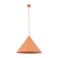 Pomarańczowa lampa wisząca z kloszem stożkiem Ø50cm do nowoczesnego salonu CONO XL SALMON 1xE27 11386 TK Lighting