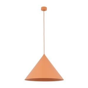 Pomarańczowa lampa wisząca z kloszem stożkiem Ø50cm do nowoczesnego salonu CONO XL SALMON 1xE27 11386 TK Lighting