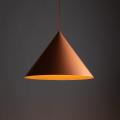 Pomarańczowa lampa wisząca z kloszem stożkiem Ø50cm do nowoczesnego salonu CONO XL SALMON 1xE27 11386 TK Lighting
