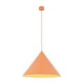 Pomarańczowa lampa wisząca z kloszem stożkiem Ø50cm do nowoczesnego salonu CONO XL SALMON 1xE27 11386 TK Lighting