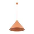 Pomarańczowa lampa wisząca z kloszem stożkiem Ø50cm do nowoczesnego salonu CONO XL SALMON 1xE27 11386 TK Lighting