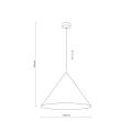 Pomarańczowa lampa wisząca z kloszem stożkiem Ø50cm do nowoczesnego salonu CONO XL SALMON 1xE27 11386 TK Lighting