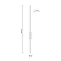 Kinkiet brązowy metalowy z podłużnym, cienkim kloszem 108cm 25W LED FLASH NEW BROWN KINKIET L 1 LED 11403 TK Lighting