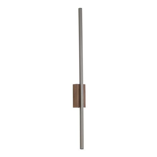 Smukły kinkiet metalowo-drewniany podłużny brązowy LED 13W 79cm FLASH NEW BROWN WOOD KINKIET M 11404 TK Lighting