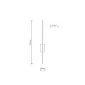 Smukły kinkiet metalowo-drewniany podłużny brązowy LED 13W 79cm FLASH NEW BROWN WOOD KINKIET M 11404 TK Lighting