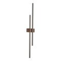 Podwójny kinkiet LED metalowo-drewniany 27W podłużny do nowoczesnego salonu FLASH NEW BROWN WOOD 11406 TK Lighting