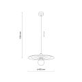 Nowoczesna lampa wisząca brązowa z aluminium do jadalni, salonu ONDA NEW BROWN 1xE27 11408 TK Lighting
