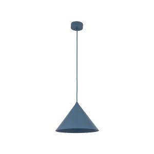 Nowoczesna lampa wisząca nad stół do jadalni, niebieski metalowy klosz stożek CONO M NAVY 1xE27 11414 TK Lighting