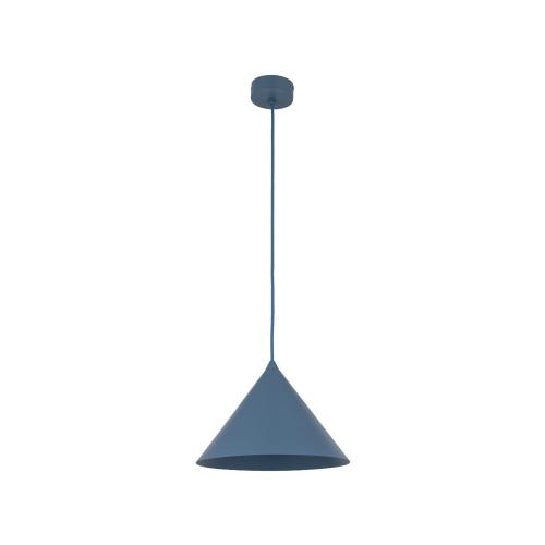 Nowoczesna lampa wisząca nad stół do jadalni, niebieski metalowy klosz stożek CONO M NAVY 1xE27 11414 TK Lighting