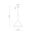 Nowoczesna lampa wisząca nad stół do jadalni, niebieski metalowy klosz stożek CONO M NAVY 1xE27 11414 TK Lighting