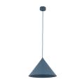 Stożkowa lampa wisząca niebieska Ø33,5cm do nowoczesnej sypialni CONO L NAVY 1xE27 11415 TK Lighting