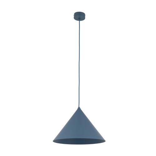 Stożkowa lampa wisząca niebieska Ø33,5cm do nowoczesnej sypialni CONO L NAVY 1xE27 11415 TK Lighting