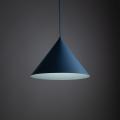 Stożkowa lampa wisząca niebieska Ø33,5cm do nowoczesnej sypialni CONO L NAVY 1xE27 11415 TK Lighting